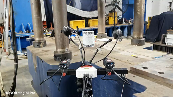 cylindrical specimen pressure test based on dic binocular measurement and splicing principle 4
