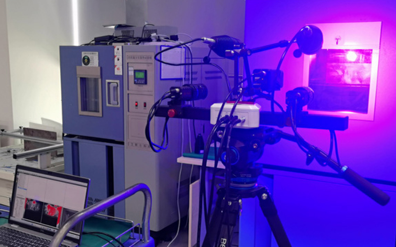 Material stretching video extensometer experiment based on high temperature DIC measurement technology