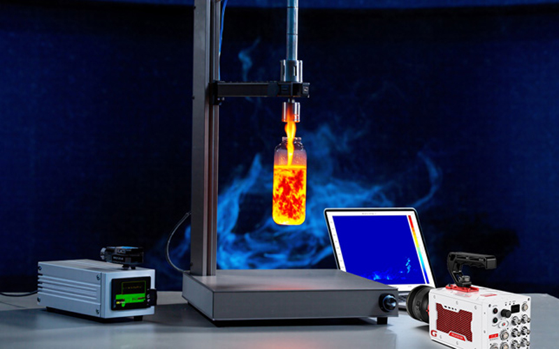 Measuring CH2O concentration in combustion flames using PLIF method