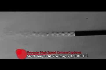 Revealer High Speed Camera Captures Shock Wave Schlieren Images at 90,000 FPS